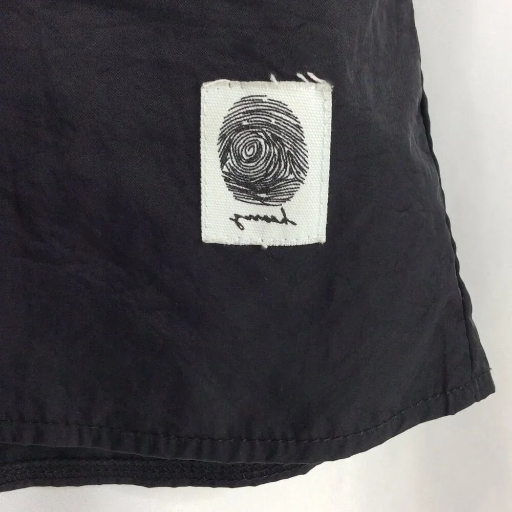 Romwe Men's Athletic Shorts Size XXL Black Drawstring Elastic Waist Pockets Gym